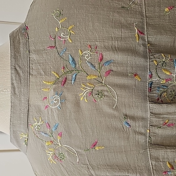 Floral Embroidered Button-Up Blouse - Picture 7 of 12